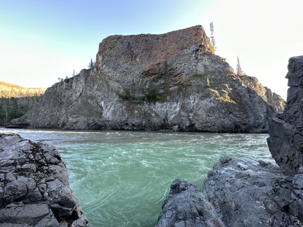 Tsadu across from the mouth of the Tahltan River
